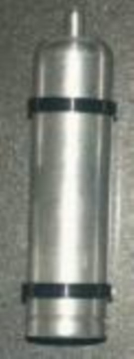 Gasflaschenattrappe Alu, 20 mm rund x 81 mm lang