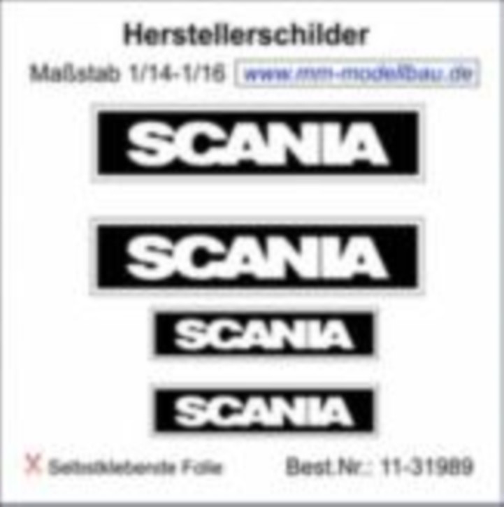 Herstellerschilder, Scania, 4 Stück chrom