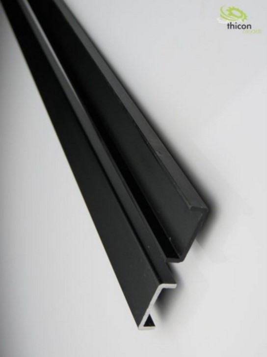 Rahmen Alu schwarz 650mm ungebohrt 2 Stück