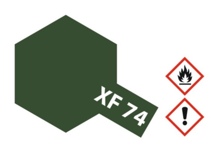 Acryl-Farbe XF74 oliv drab JGSDF, matt 10 ml 