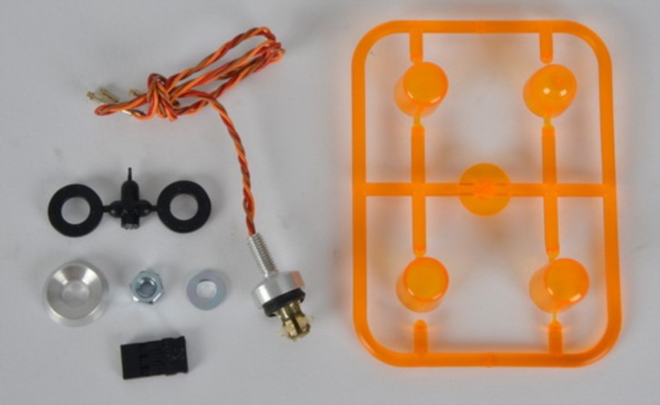 oranges Rundumleuchten-Set LED-Version mit Elektronik, 2 Stück