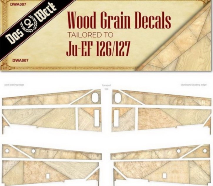 Wood Grain Decals for Junkers Ju EF-126 Ellli/ EF-