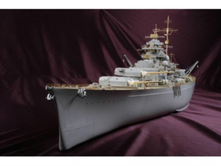 Detail-Komplettset Zubehör mit Holzdeck für Bismarck (TRU)  DX-Pack