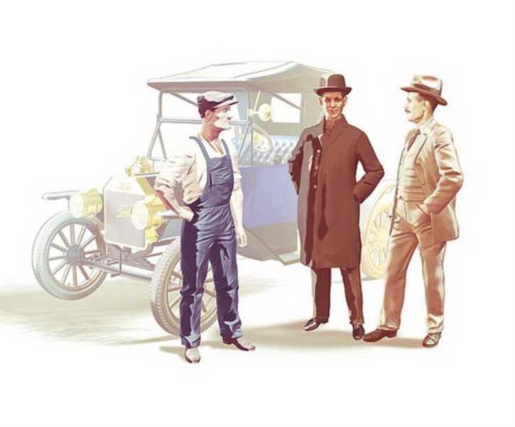 3 Figuren Henry Ford & Co