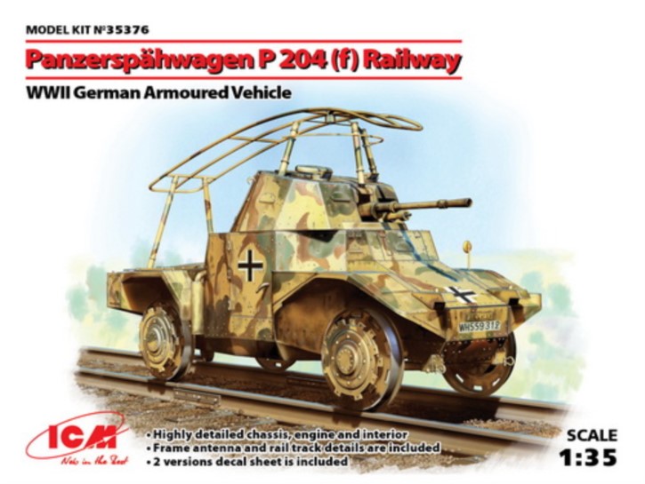Panzerspähwagen P204(f) Railway WWII Vehicle