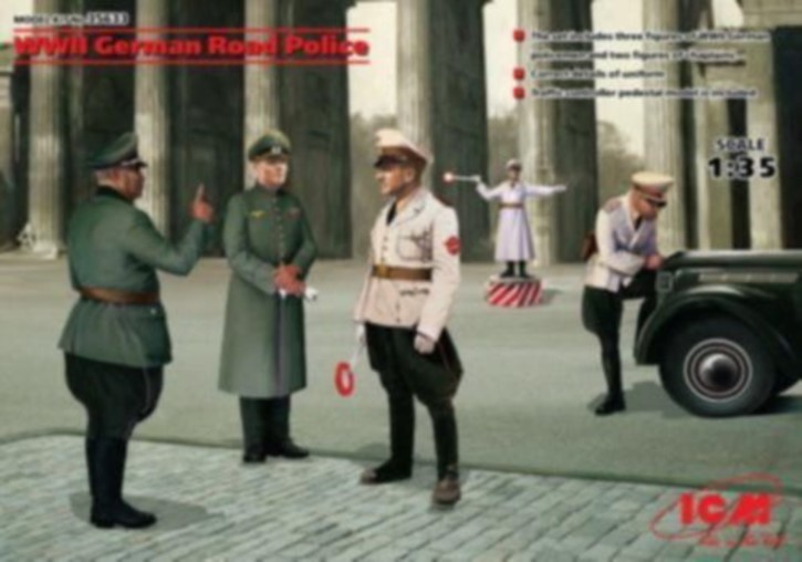 WW II Straßenpolizei 5 Figuren