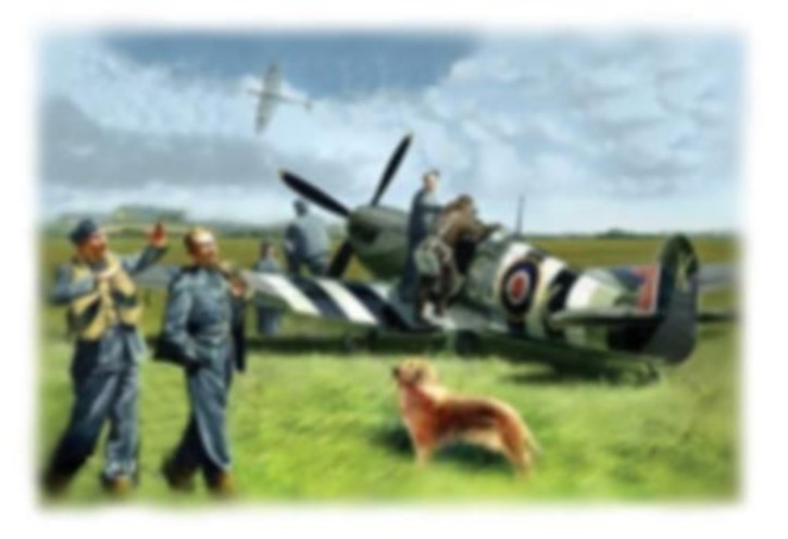 Spitfire Mk.IX mit Piloten und Personal