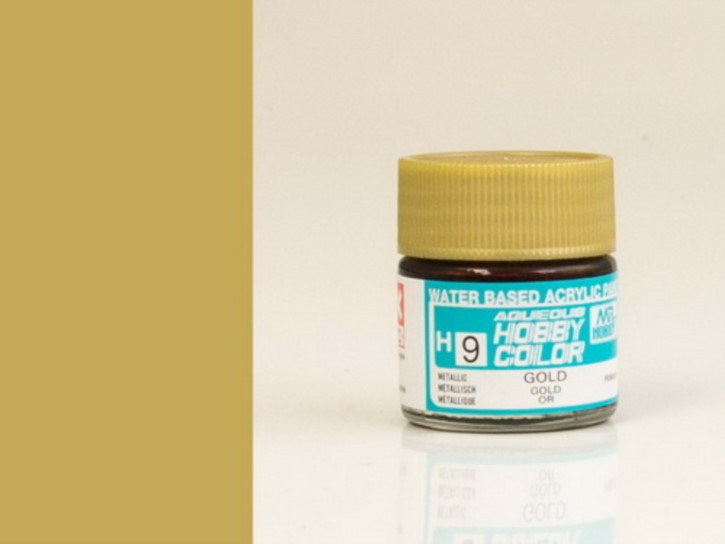 H09-gold-metallic, glänzend, Acryl, 10 ml