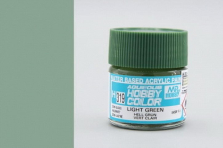 H319-hellgrün, seidenmatt, Acryl, 10 ml