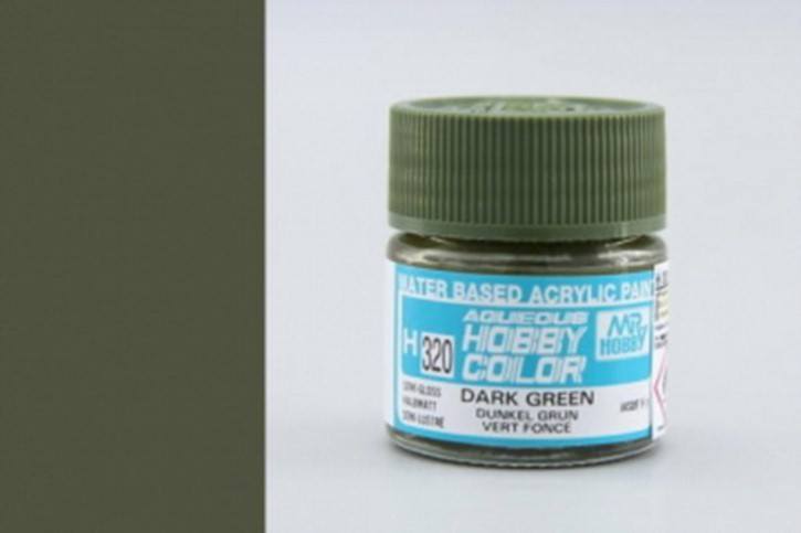 H320-dunkelgrün, seidenmatt, Acryl, 10 ml