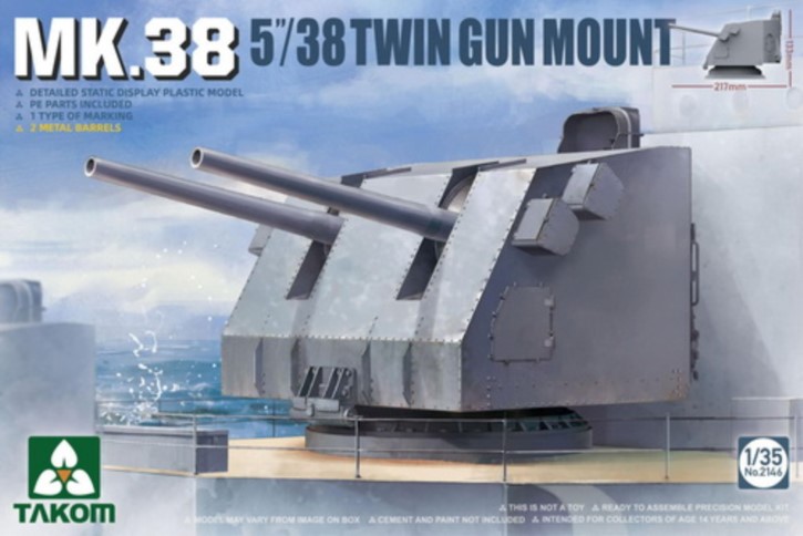 Mk.38 5"/38 TWIN GUN MOUNT (Metal barrel)