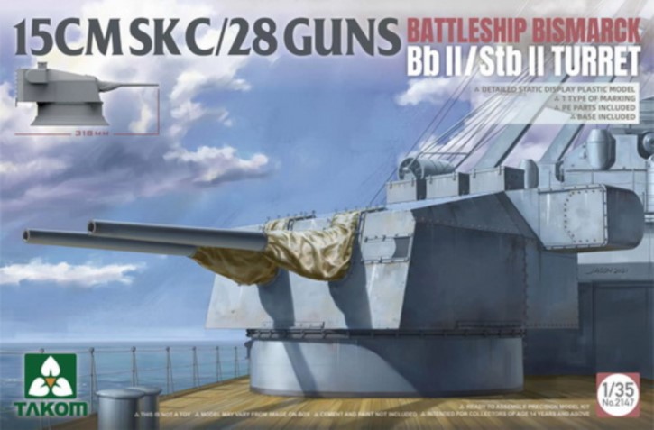 15cm SK C/28 Guns Battleshift Bismarck Bb II / Stb