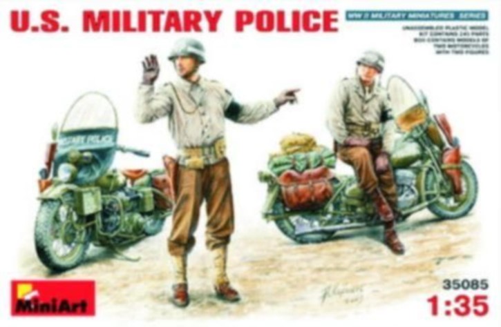 US Militärpolizei, 2 Figuren und 2 Motorräder