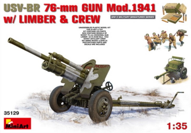USV-BR 76mm Gun Mod. 1941 w/Limber & Crew