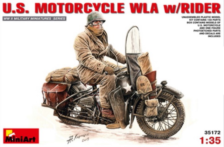 U.S. Motorcycle WLA mit Fahrer