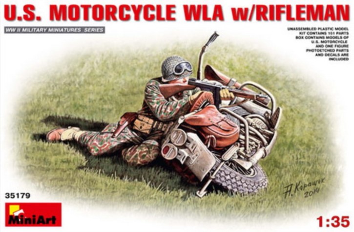 U.S. Motorcycle WLA with Rifleman