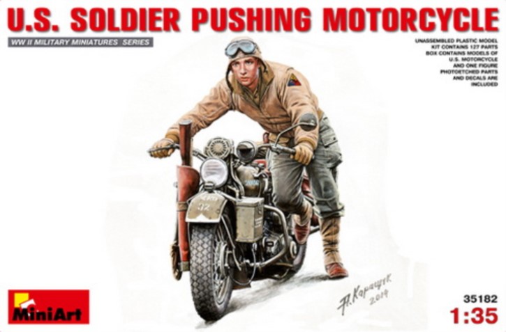U.S. Soldier Rushing Motorcycle