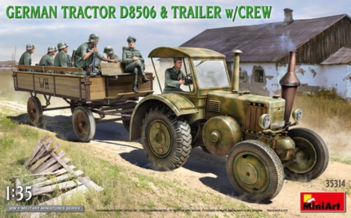 dt. Traktor D8506 mit Trailer & Crew