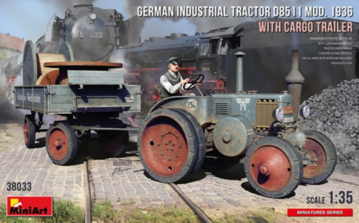 germ. Tractor D8511 Mod. 1936 with Cargo Trailer m