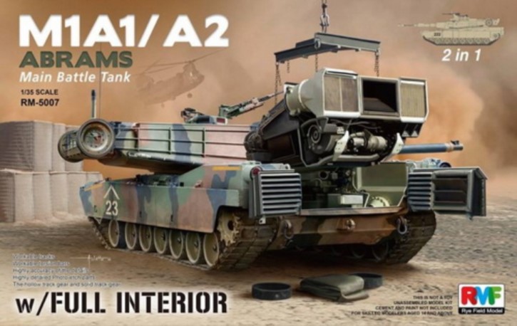 M1A1/A2 Abrams w7Full Interior 2in1
