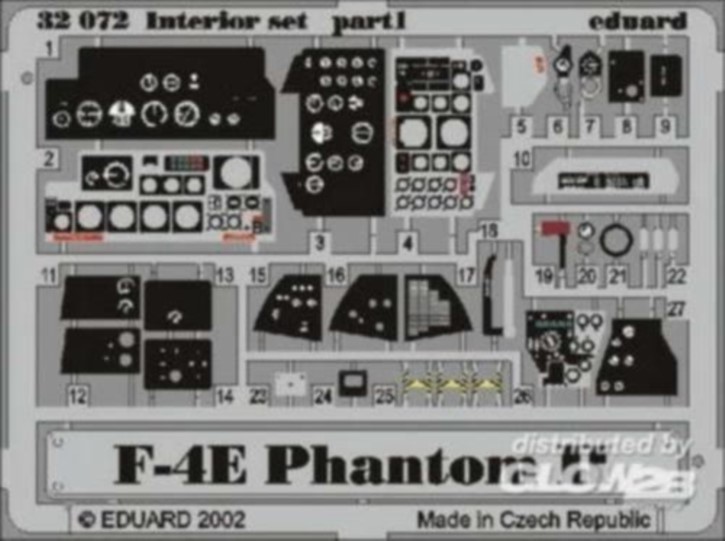 F-4E Phantom Interior, Color-Fotoätzteile (TAM)