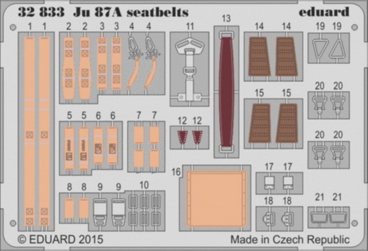 Ju 87A seatbelts, Fotoätzteile (TRU)