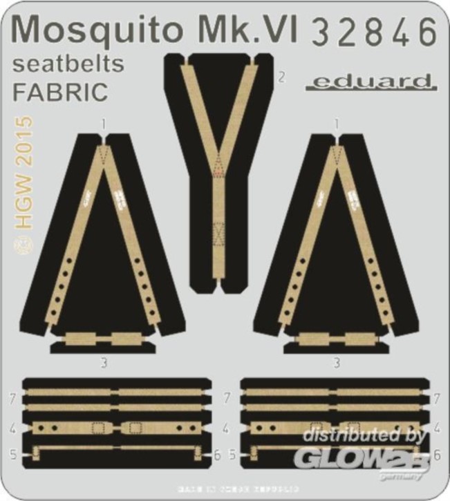Mosquito MK.VI  Seatbelts Fabric, Fotoätzteile (TAM)