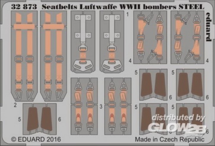 WWII Gurte Luftwaffe Bomber Stahl, Fotoätzteile