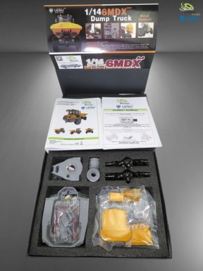 4x4 Mini-Kipper 6MDX Bausatz grau/gelb pulverlacki